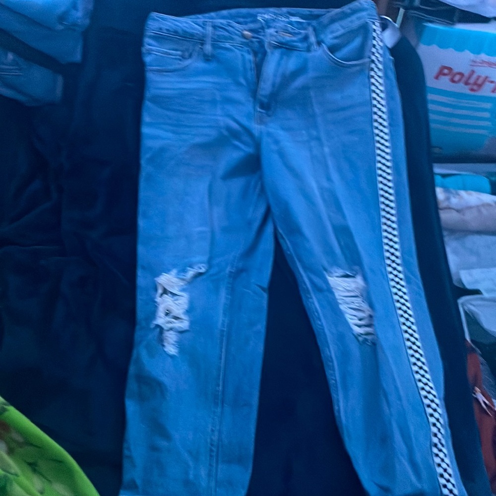 Ripped cuffed jeans - Picture 1 of 2